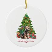 Norwich Terrier Dog Personalisiert Weihnachten Keramik Ornament (Vorne)