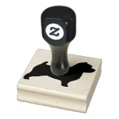Norwich Terrier Dog Rasse Silhouette Gummistempel (Stempel)