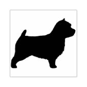 Norwich Terrier Dog Rasse Silhouette Gummistempel (Prägung)