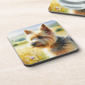 Norwich Terrier Getränkeuntersetzer (Linke Seite)