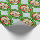 Norwich Terrier glückliches Howliday Geschenkpapier (Ecke)