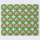 Norwich Terrier glückliches Howliday Geschenkpapier (Flach)