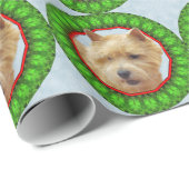 Norwich Terrier glückliches Howliday Geschenkpapier (Rolleneckpunkt)