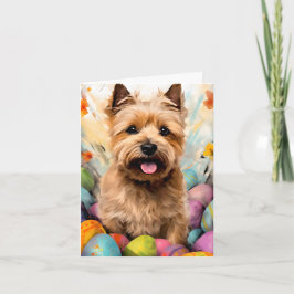 Norwich Terrier Happy Oaster Karte