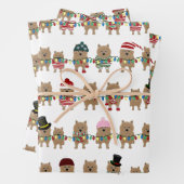 Norwich Terrier Holiday Wrapping Paper Sheets Geschenkpapier Set (Beispiel)