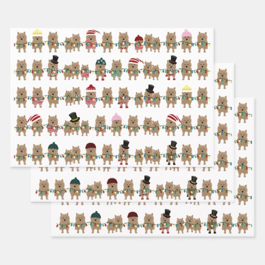 Norwich Terrier Holiday Wrapping Paper Sheets Geschenkpapier Set (Set)
