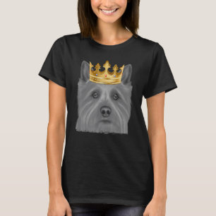 Norwich Terrier Hund trägt eine Krone T-Shirt