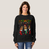 Norwich Terrier in Sock Xmas Rentier Santa ELF Do Sweatshirt (Vorne ganz)