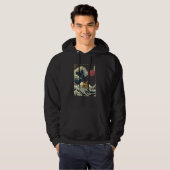Norwich Terrier Japanese Kanagawa Wave  Surf Dog Hoodie (Vorne ganz)