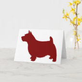 Norwich Terrier Karte (Gelbe Blume)