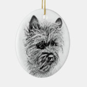 Norwich Terrier Keramikornament (Rechts)