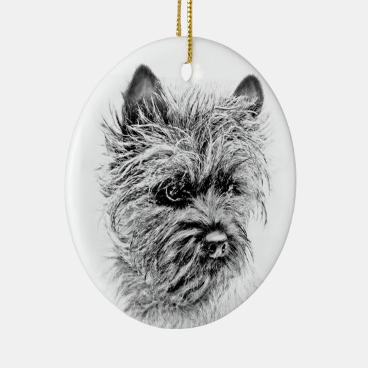 Norwich Terrier Keramikornament (Rechts)