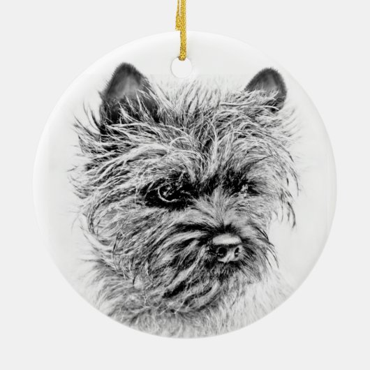 Norwich Terrier Keramikornament (Hinten)