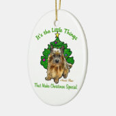 Norwich Terrier Lovers Weihnachten Keramikornament (Links)