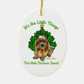 Norwich Terrier Lovers Weihnachten Keramikornament (Vorne)