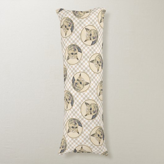 Norwich Terrier Malerei Niedlich Original Haustier Seitenschläferkissen (Vorderseite Vertikal)