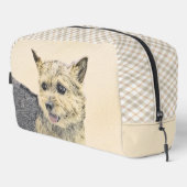 Norwich Terrier Malerei Niedlich Original Haustier Waschbeutel (Rechte Ecke)
