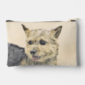 Norwich Terrier Malerei Niedlich Original Haustier Zubehörtasche (Rückseite)