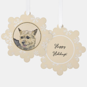 Norwich Terrier Malerei - Süße originelle Hundekun Ornament Karte