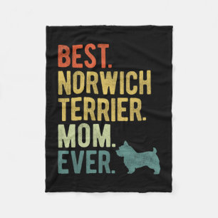 Norwich Terrier Mama Ever Dog liebt Muttertag Fleecedecke