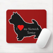 Norwich Terrier Mousepad (Mit Mouse)