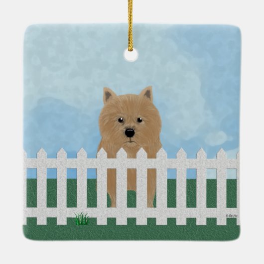 Norwich Terrier Ornament (Rückseite)
