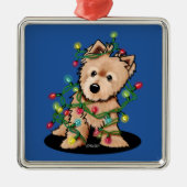 Norwich Terrier Ornament Aus Metall (Vorne)