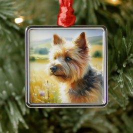Norwich Terrier Ornament Aus Metall