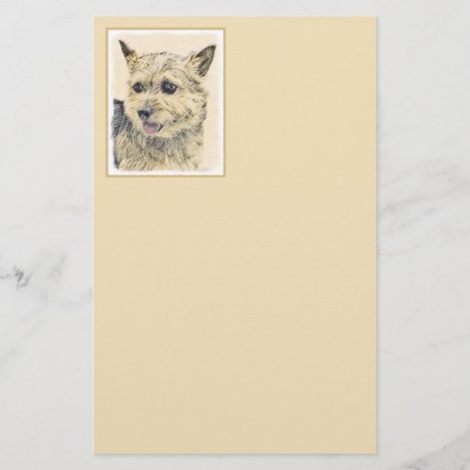 Norwich Terrier Painting - Niedliche Original Dog  Briefpapier (Vorderseite)