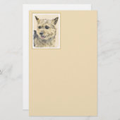 Norwich Terrier Painting - Niedliche Original Dog  Briefpapier (Vorne/Hinten)