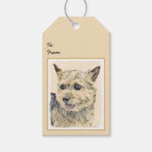Norwich Terrier Painting - Niedliche Original Dog  Geschenkanhänger