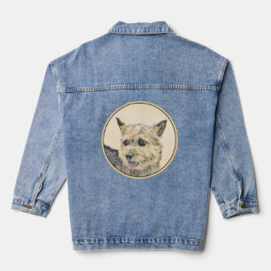 Norwich Terrier Painting - Niedliche Original Dog Jeansjacke