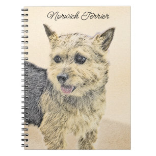 Norwich Terrier Painting - Niedliche Original Dog Notizblock