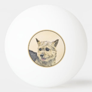 Norwich Terrier Painting - Niedliche Original Dog Tischtennisball