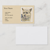 Norwich Terrier Painting - Niedliche Original Dog Visitenkarte (Vorne/Hinten)