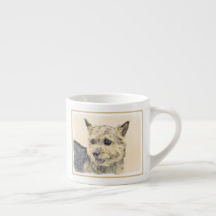 Norwich Terrier Painting - Niedliche Original Hund Espressotasse