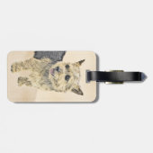 Norwich Terrier Painting - Niedliche Original Hund Gepäckanhänger (Rückseite horizontal)