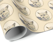 Norwich Terrier Painting - Niedliche Original Hund Geschenkpapier (Rolleneckpunkt)