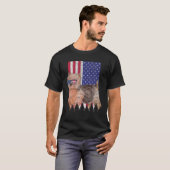 Norwich Terrier Patriotic Dog USA Pride American F T-Shirt (Vorne ganz)