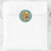Norwich Terrier Runder Aufkleber (Tasche)