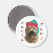 Norwich Terrier Santa Paws Magnet (Vorderseite/Rückseite)