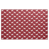 Norwich-Terrier-Silhouette-Muster-Rot Stoff (Fat Quarter (45,7 x 55,9 cm))