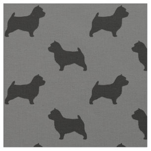 Norwich-Terrier-Silhouette Stoff