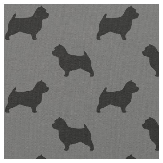 Norwich-Terrier-Silhouette Stoff (Nahaufnahme)
