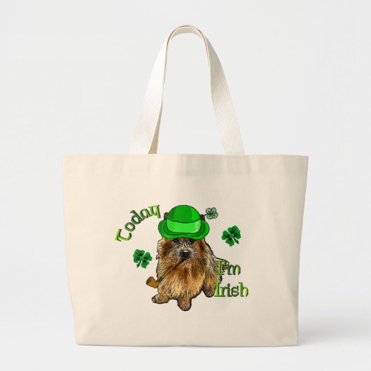 Norwich Terrier St Patricks Jumbo Stoffbeutel (Vorne)