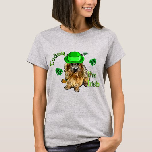 Norwich Terrier St Patricks T-Shirt (Vorderseite)