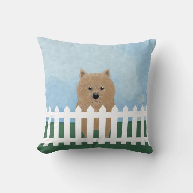 Norwich Terrier Throw Pillow Kissen (Vorderseite)