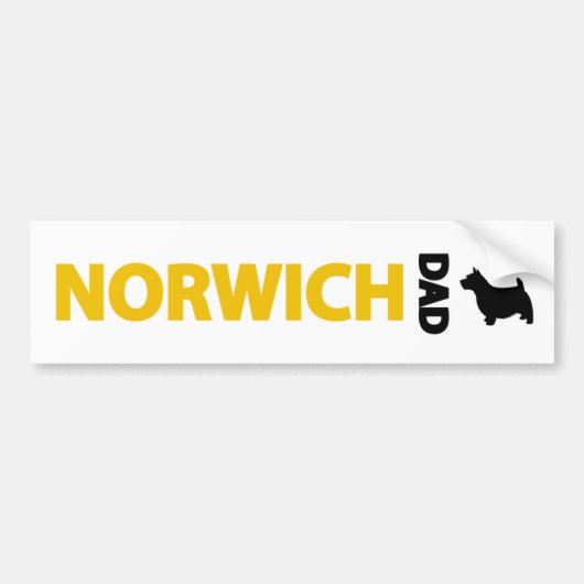 Norwich-Terrier-Vater Autoaufkleber (Vorne)