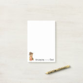 Norwich Terrier Vater Post-it Klebezettel (Auf Schreibtisch)