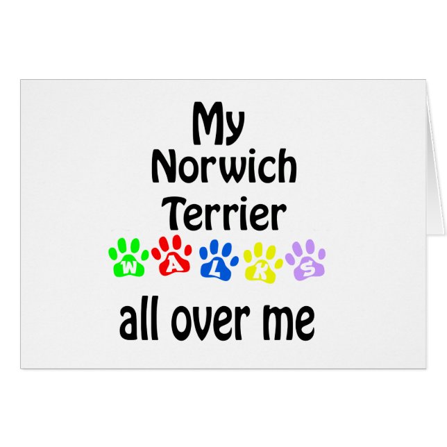 Norwich Terrier Walks Design (Vorderseite (Horizontal))